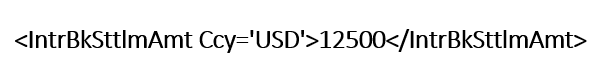 ISO 20022 - the amount and currency of the transaction