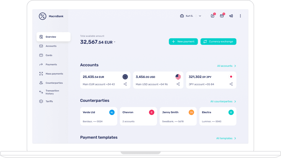 Digital Core Banking software - white-label web banking application