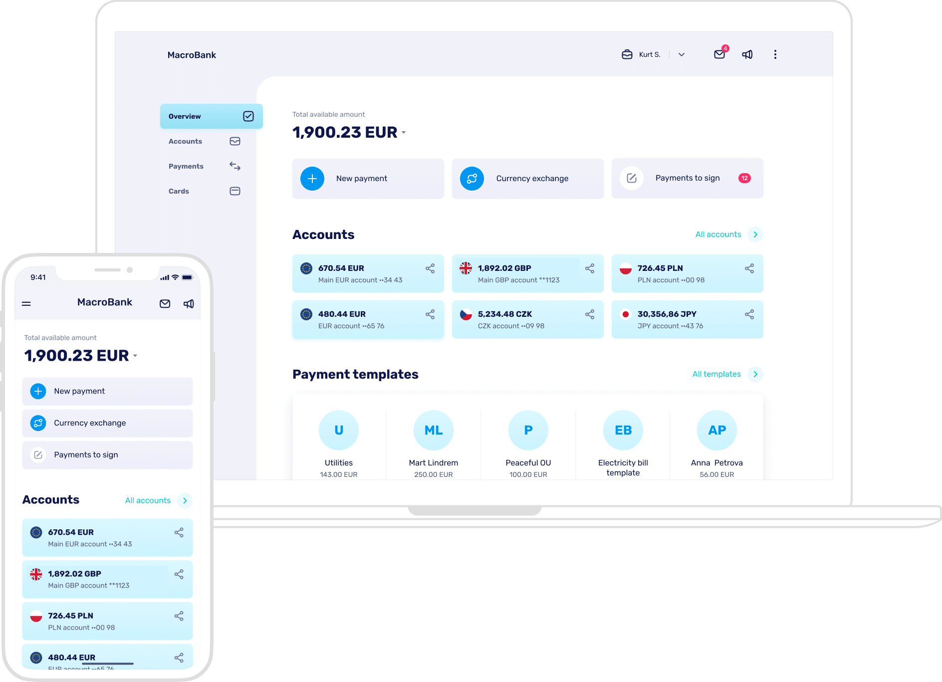 Core Banking white-label web and mobile application