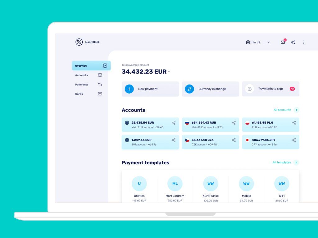 Macrobank Приложение веб банка