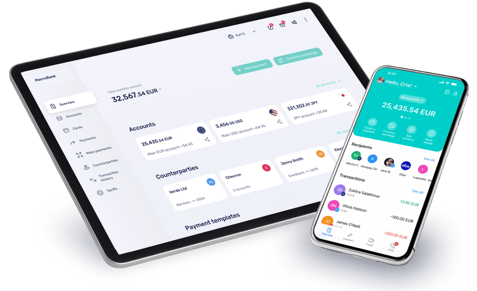 Core Banking white-label web and mobile application